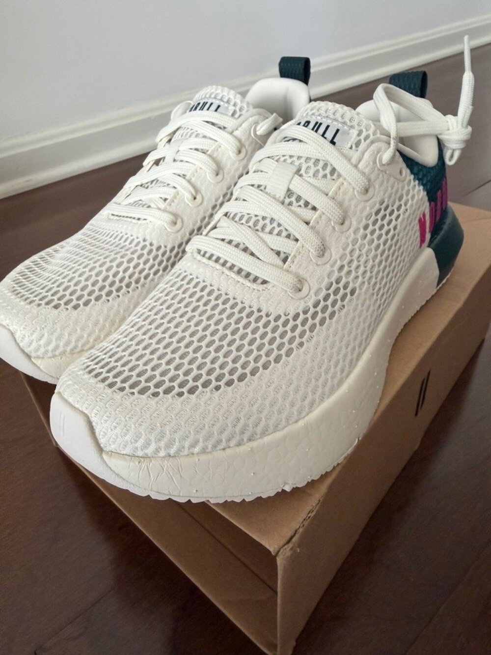 NOBULL Drive Mesh Running Shoe White/Teal - Picture 7 of 7